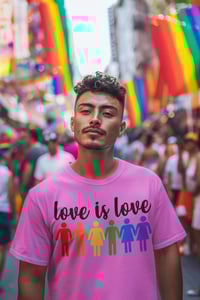 Image 3 of Love Is Love Pride Unisex Crewneck T-Shirt 