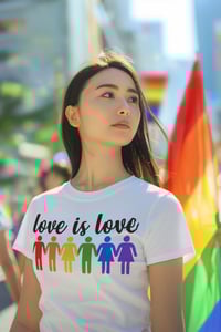 Image 4 of Love Is Love Pride Unisex Crewneck T-Shirt 