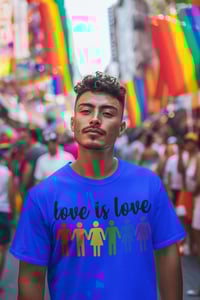 Image 5 of Love Is Love Pride Unisex Crewneck T-Shirt 