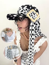 Image 1 of Polka dot headscarf / scarf / belt – multi-purpose use