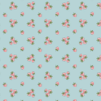 GARDEN PARTY Strawberry Fields-Blue by Sheri McCulley for Poppie Cotton
