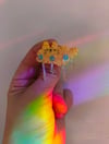 Broche Chat Nuage Orangé 