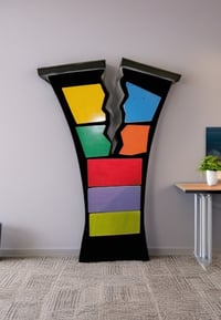 Image 2 of Dr Seuss / Alice in Wonderland inspired Whimsical, Handmade "FRACTURED" Chest of Drawers. 