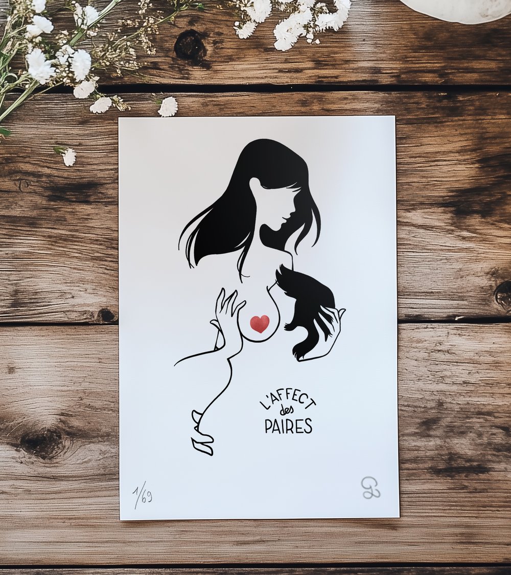 Image of "l'Affect des Paires" limited homemade art print