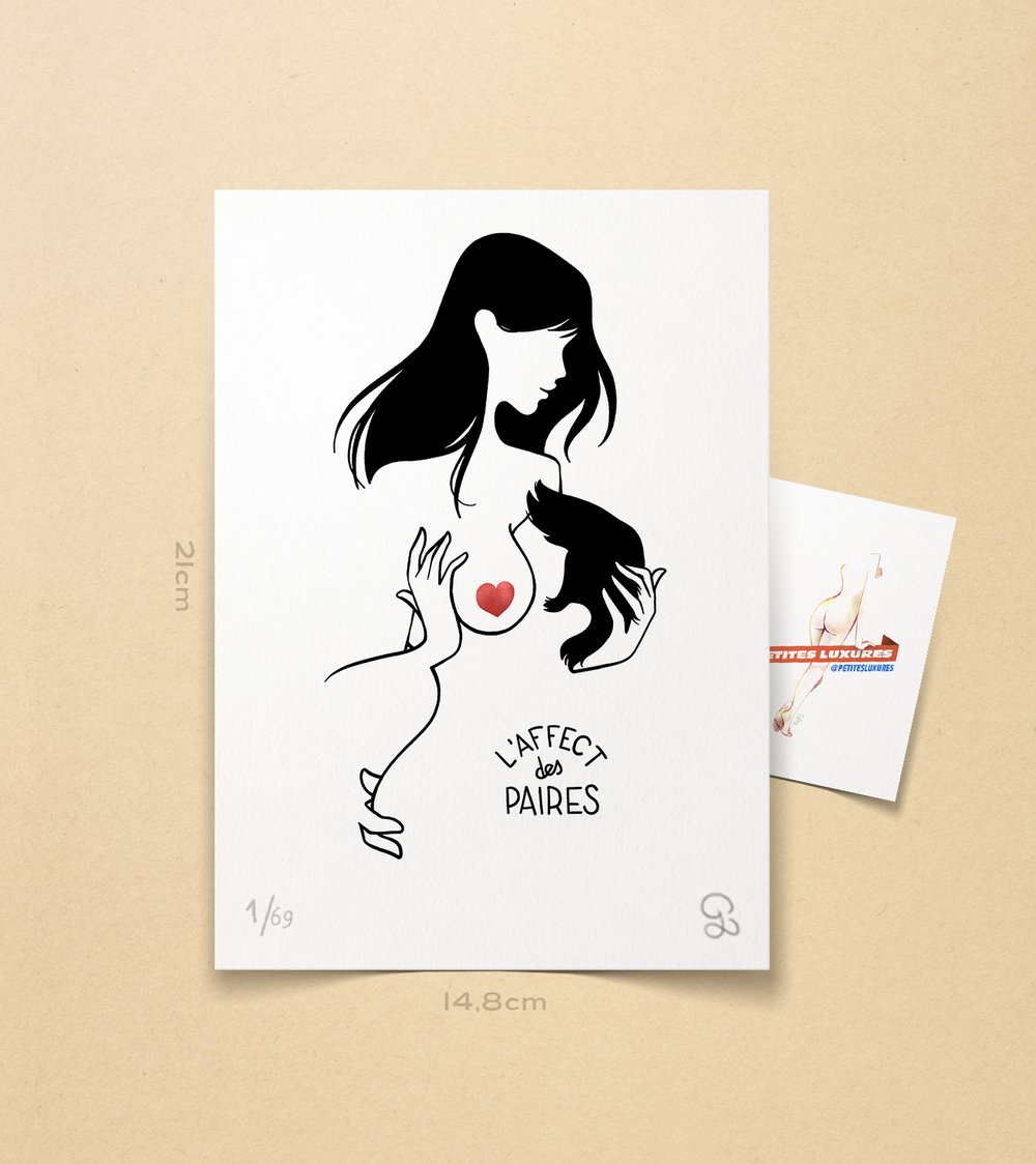 Image of "l'Affect des Paires" limited homemade art print