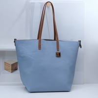 Image 1 of Slouchy Wide Tote in pebbled sky
