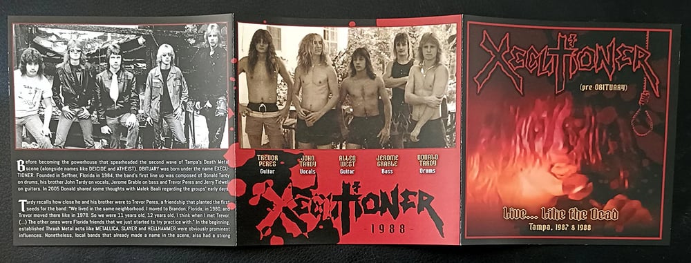 XECUTIONER (Pre-Obituary) - Live... Like the Dead (Tampa, 1987 & 1988) CD (PRE ORDER)