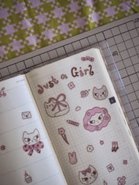 Image 5 of 'Just a girl' sticker sheet