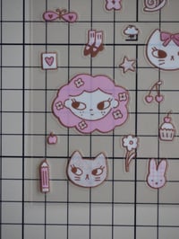 Image 3 of 'Just a girl' sticker sheet