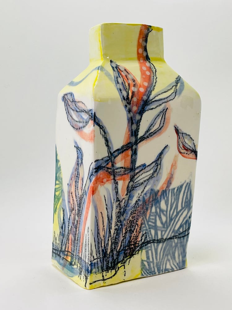 Image of Waveney Valley ceramic flask (#657)