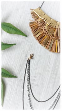 Image 8 of Collana in pelle artigianale MEDEA CHAINS -Gold