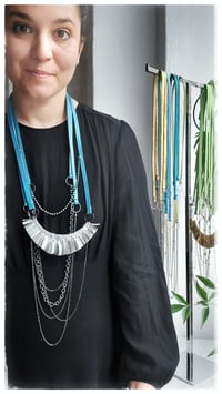 Image 10 of Collana artigianale in pelle I LEGAMI collana - Medea - Water
