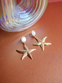 Image 6 of Boucles d'Oreilles GALÉA Nacre Or/Argent