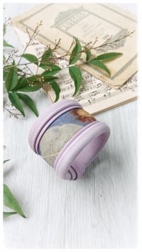 Image 3 of Bracciale bangle artigianale in pelle ANTIOPE KING - Indaco Infinito