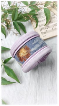 Image 9 of Bracciale bangle artigianale in pelle ANTIOPE KING - Indaco Infinito