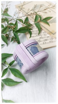 Image 11 of Bracciale bangle artigianale in pelle ANTIOPE KING - Indaco Infinito