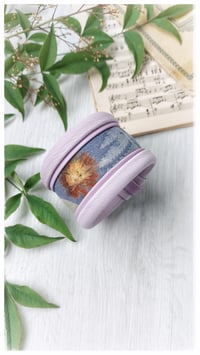 Image 1 of Bracciale bangle artigianale in pelle ANTIOPE KING - Indaco Infinito