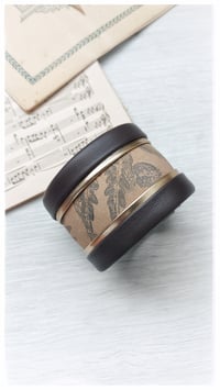 Image 11 of Bracciale bangle artigianale in pelle ANTIOPE KING - Caffè amaro