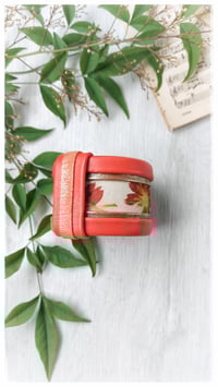 Image 10 of Bracciale bangle artigianale in pelle ANTIOPE KING - Flora Intenso
