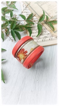 Image 9 of Bracciale bangle artigianale in pelle ANTIOPE KING - Flora Intenso