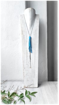 Image 3 of Collana artigianale in pelle SPARROW small - "Cielo"