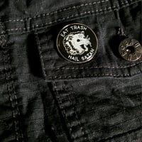 Image 4 of Eat Trash, Hail Satan Possum With Pentagram On Its Forehead enamel Pin