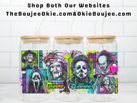 Neon Horror Characters Uv Dtf Cup Wraps Double Sided W0909