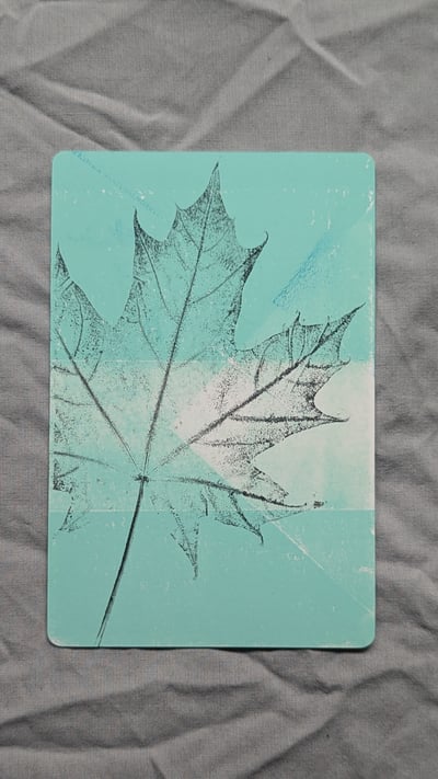 Image of Offcuts Print A6 - Sycamore - Soft Green