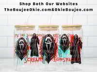 Horror Ghostface Uv Dtf Cup Wraps Double Sided W0922