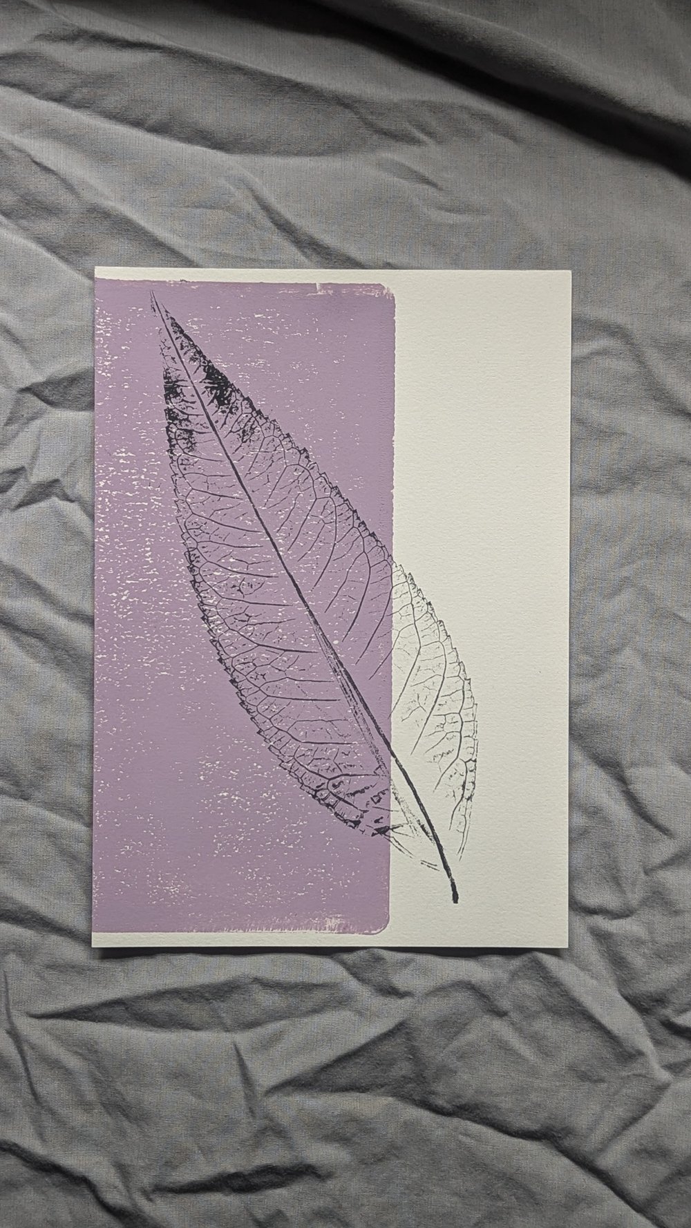 Image of Butterfly Bush - Monoprint 3 set - Blue/Pink/Purple