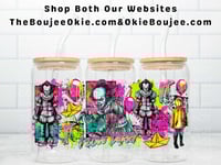 Neon Horror IT Pennywise Uv Dtf Cup Wraps Double Sided W0930