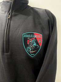Image 2 of JANUS Embroidered Zip Neck Sweatshirt