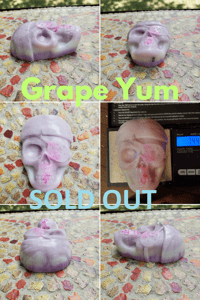 Image 12 of Grin 'n Grind Skate Wax - Large Skulls - Pina Colada Scented -  One of a kind, Individually Made