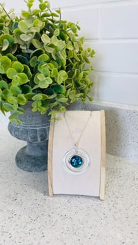 Image 1 of Satin Circle Silver Pendant 