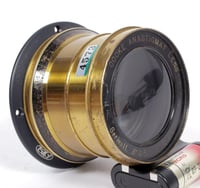 Image 1 of Taylor Hobson COOKE ANASTIGMAT Series II 8.2" F4.5 barrel brass lens + flange #4573