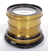 Image 8 of Taylor Hobson COOKE ANASTIGMAT Series II 8.2" F4.5 barrel brass lens + flange #4573