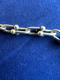 Image 5 of Dimpled Disk silver chain necklace