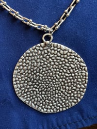 Image 6 of Dimpled Disk silver chain necklace