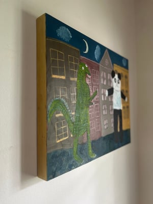 Image of We meet again. original oil painting