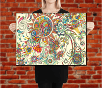 Image 1 of 24 x 18 "Fairy Collage" poster by Katie Moon
