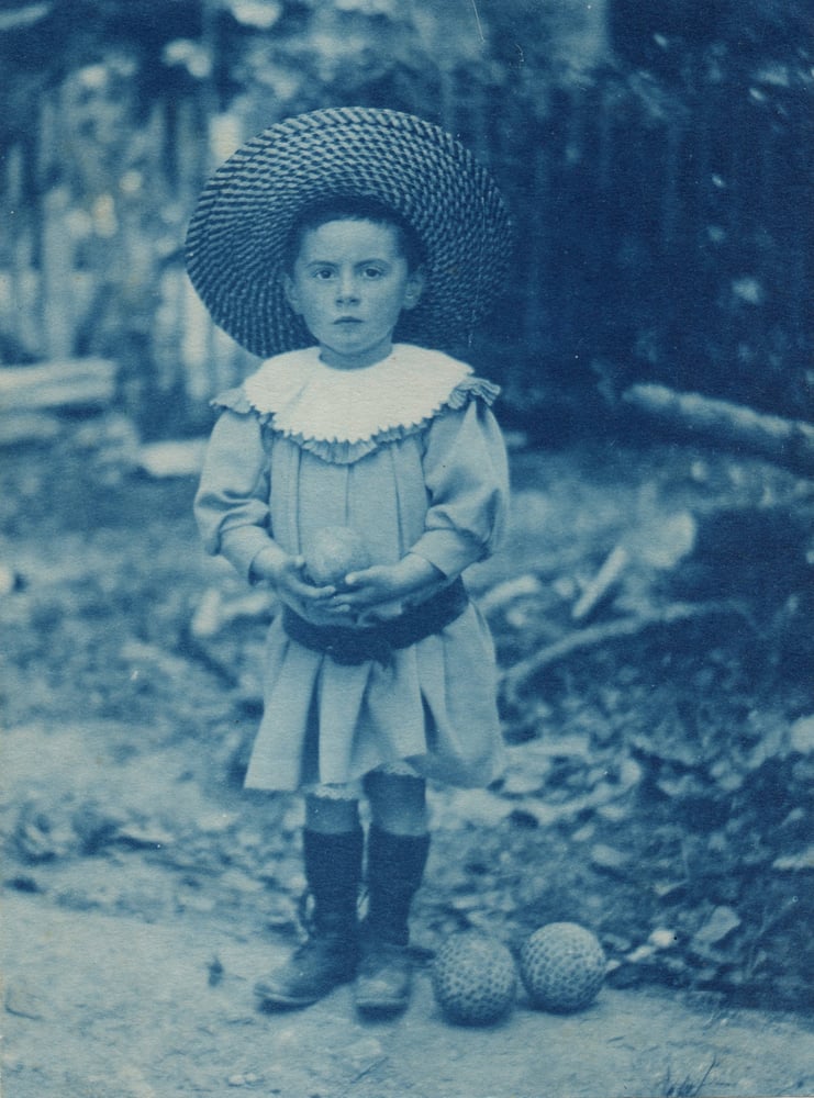 Image of Unknown: boy with his toys, France ca. 1900