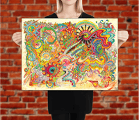 Image 1 of 24 x 18 "Psychedelic Panorama" poster by Katie Moon