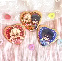 Image 1 of Kazuscara heart button pins! 