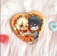 Image 2 of Kazuscara heart button pins! 