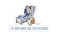 Image 1 of I'd Rather Be Stitching Sticker