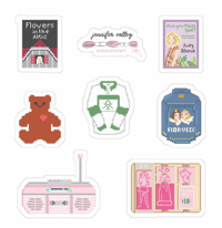 Image 1 of Needlepoint -  80's Starter Pack Sticker Sheet