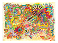 Image 2 of 24 x 18 "Psychedelic Panorama" poster by Katie Moon