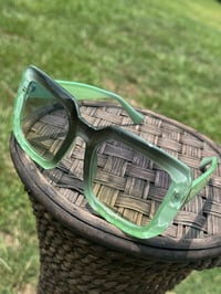 Image 2 of Green Gradient Beveled Sunglasses 