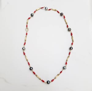 Tahitian Pearl Bamboo Necklace