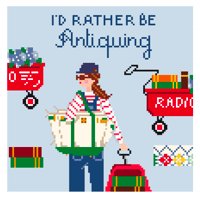 Image 1 of Needlepoint Canvas - I'd Rather Be Antiquing